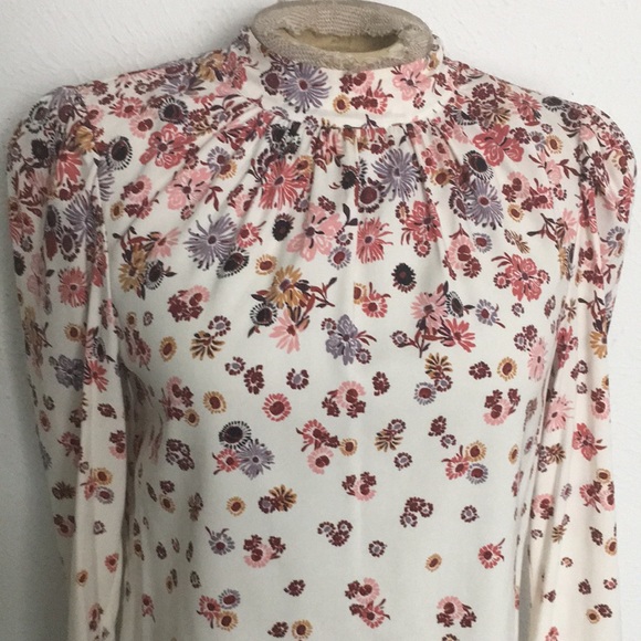 Veronica beard Silk floral print blouse sz 0 - Picture 2 of 9